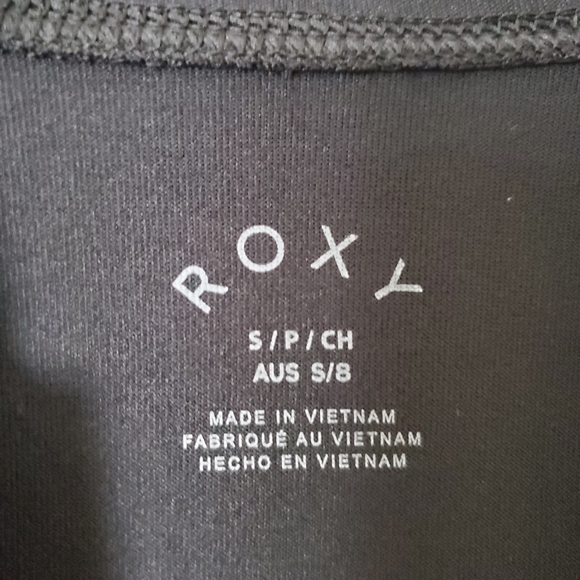 Roxy Long Sleeve Zip Up Black Rash Guard Swim Shirt Women's S - Picture 4 of 6